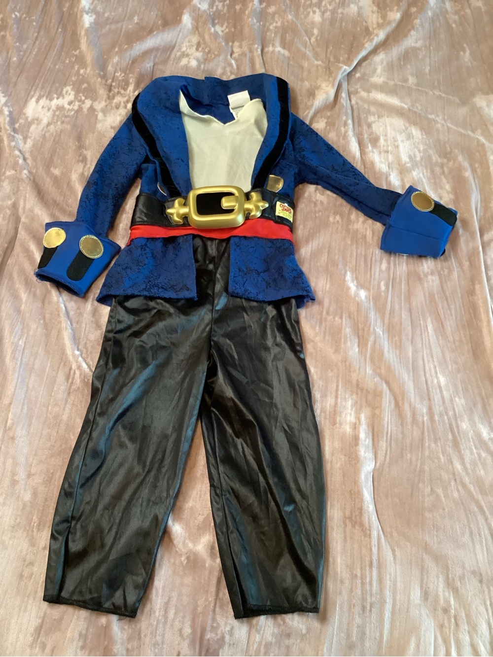 Disney Captain Jake Neverland Pirates Captain Costume with Gold Accents